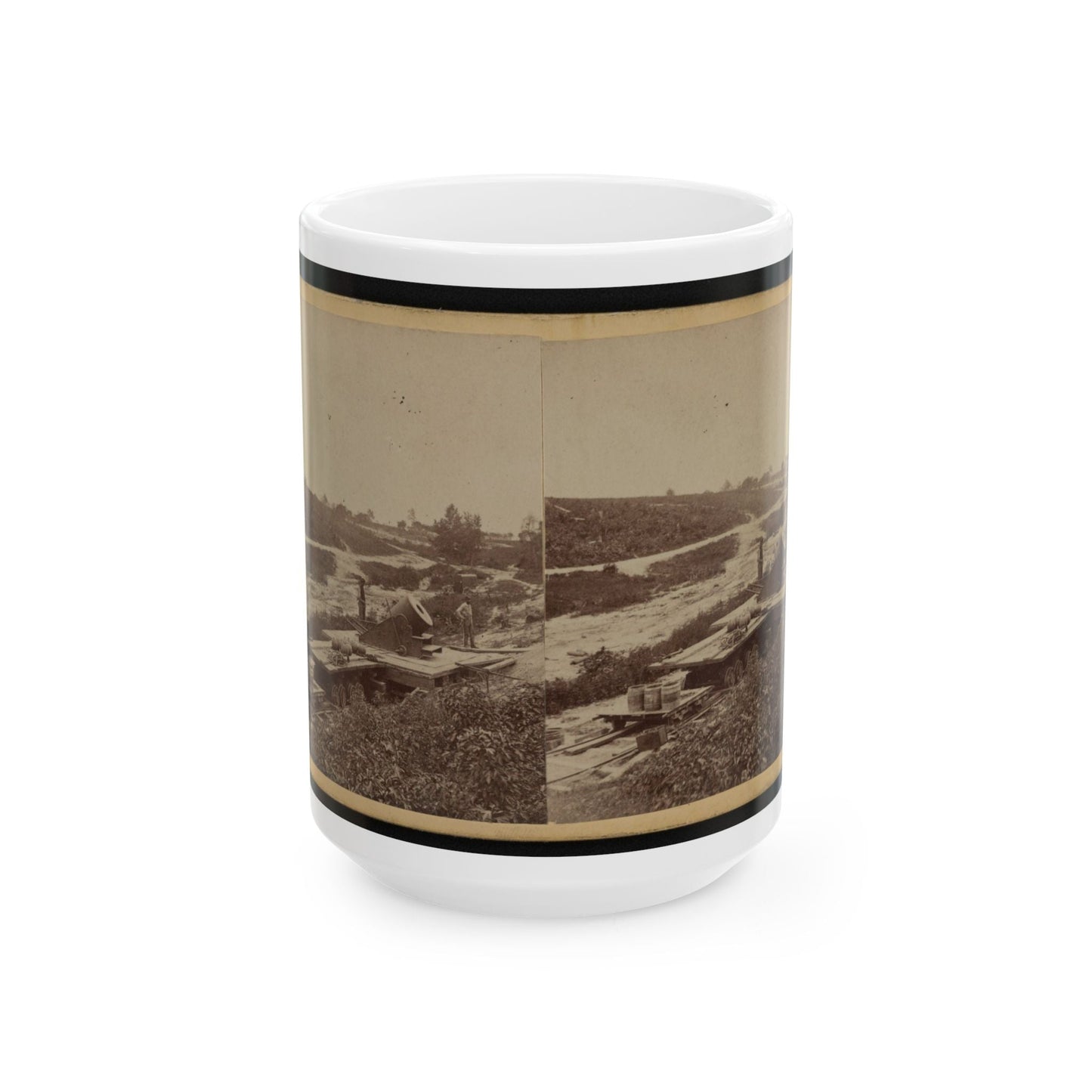 15-Inch (I.E. 13-Inch) Mortar,  Dictator  In The Works In Front Of Petersburg, Va. View From The North, September 1, 1864 (U.S. Civil War) White Coffee Mug