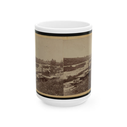 15-Inch (I.E. 13-Inch) Mortar,  Dictator  In The Works In Front Of Petersburg, Va. View From The North, September 1, 1864 (U.S. Civil War) White Coffee Mug