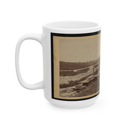 15-Inch (I.E. 13-Inch) Mortar,  Dictator  In The Works In Front Of Petersburg, Va. View From The North, September 1, 1864 (U.S. Civil War) White Coffee Mug