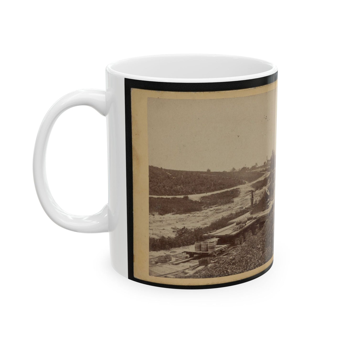 15-Inch (I.E. 13-Inch) Mortar,  Dictator  In The Works In Front Of Petersburg, Va. View From The North, September 1, 1864 (U.S. Civil War) White Coffee Mug