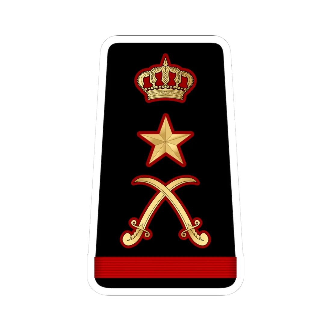 15. KNF LG (Kuwait) (Military Rank) STICKER Vinyl Kiss-Cut Decal 3 Inch White - The Sticker Space