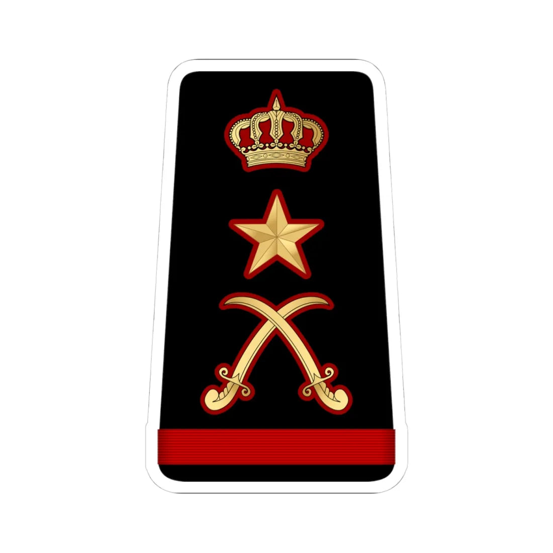 15. KNF LG (Kuwait) (Military Rank) STICKER Vinyl Kiss-Cut Decal 4 Inch White - The Sticker Space