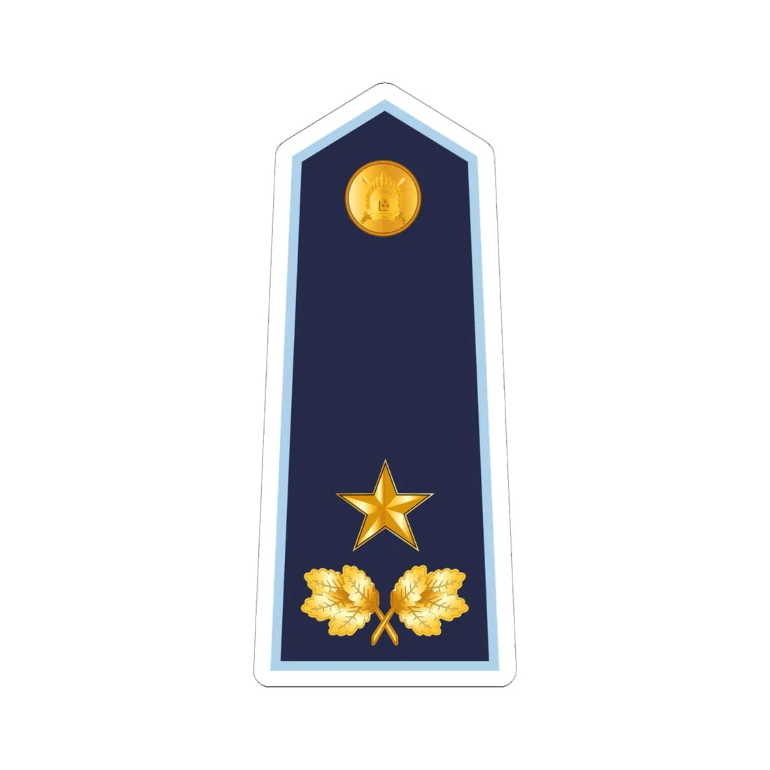 15 LVAF BG (Latvia) (Military Rank) STICKER Vinyl Kiss-Cut Decal 6 Inch White - The Sticker Space
