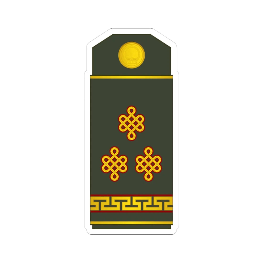 15 Mongolian Army COL (Mongolia) (Military Rank) STICKER Vinyl Kiss-Cut Decal 3 Inch White - The Sticker Space
