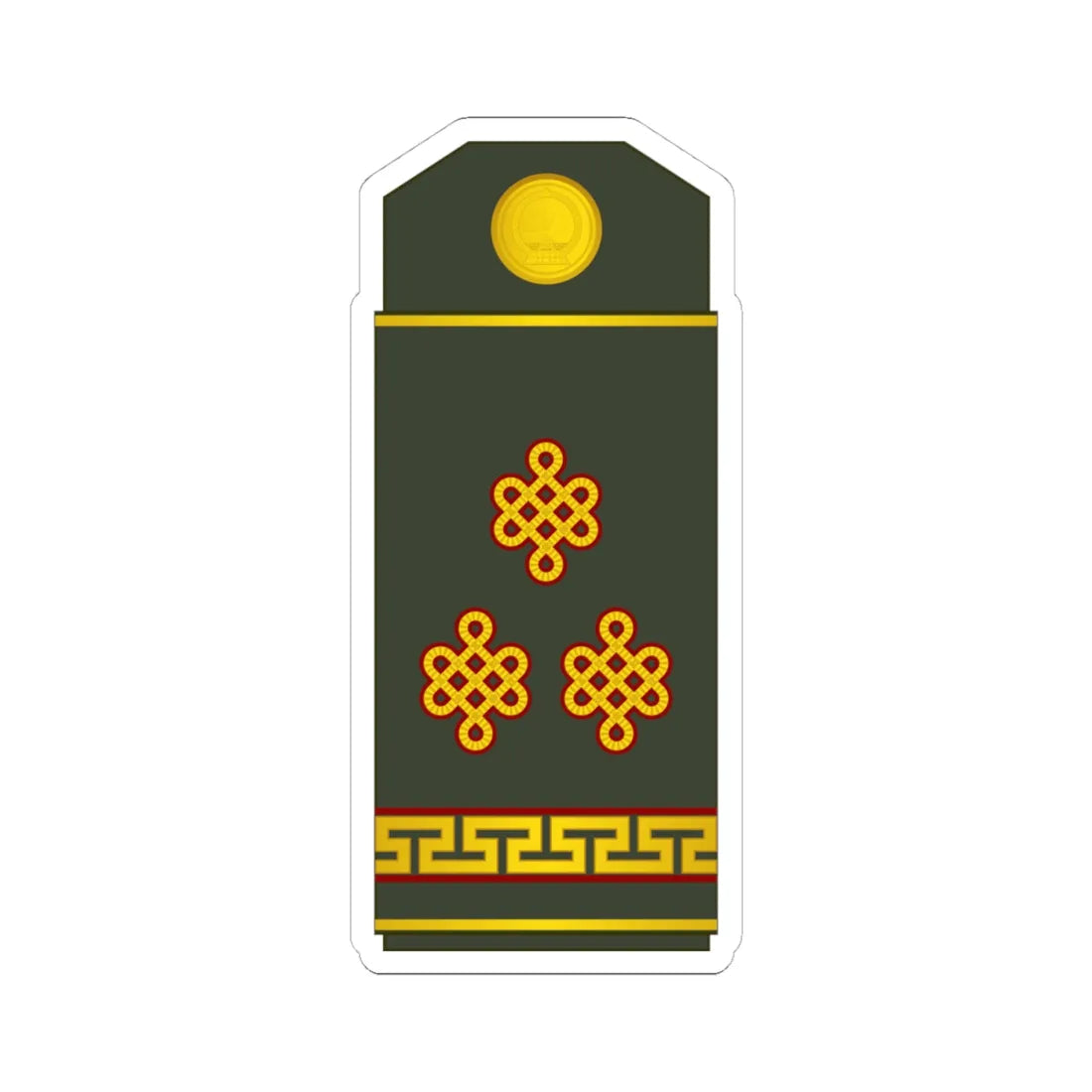 15 Mongolian Army COL (Mongolia) (Military Rank) STICKER Vinyl Kiss-Cut Decal 4 Inch White - The Sticker Space