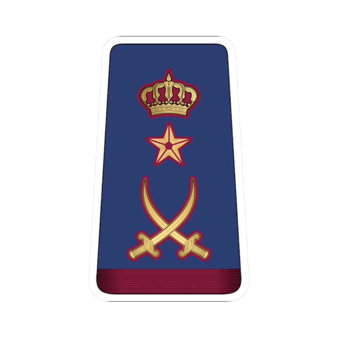 15. QEAF LG (Qatar) (Military Rank) STICKER Vinyl Kiss-Cut Decal 2 Inch White - The Sticker Space