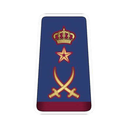 15. QEAF LG (Qatar) (Military Rank) STICKER Vinyl Kiss-Cut Decal 2 Inch White - The Sticker Space