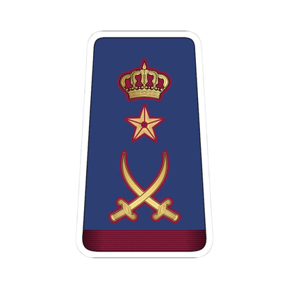 15. QEAF LG (Qatar) (Military Rank) STICKER Vinyl Kiss-Cut Decal 3 Inch White - The Sticker Space