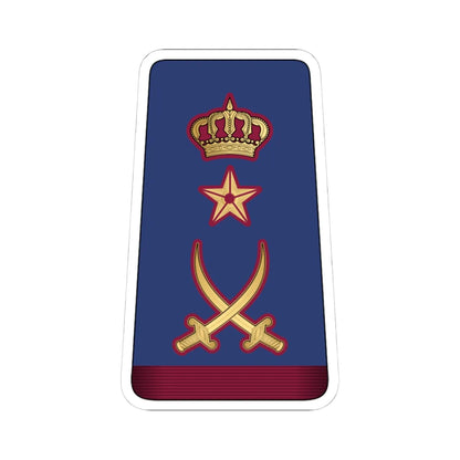 15. QEAF LG (Qatar) (Military Rank) STICKER Vinyl Kiss-Cut Decal 4 Inch White - The Sticker Space