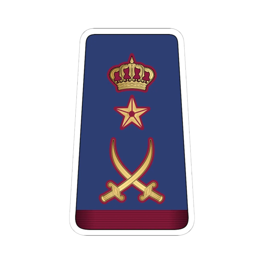 15. QEAF LG (Qatar) (Military Rank) STICKER Vinyl Kiss-Cut Decal 6 Inch White - The Sticker Space