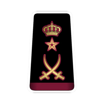 15. QENF LG (Qatar) (Military Rank) STICKER Vinyl Kiss-Cut Decal 2 Inch White - The Sticker Space
