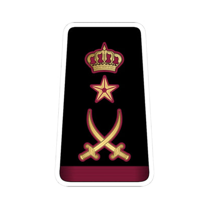 15. QENF LG (Qatar) (Military Rank) STICKER Vinyl Kiss-Cut Decal 3 Inch White - The Sticker Space