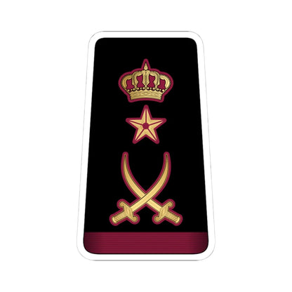 15. QENF LG (Qatar) (Military Rank) STICKER Vinyl Kiss-Cut Decal 4 Inch White - The Sticker Space