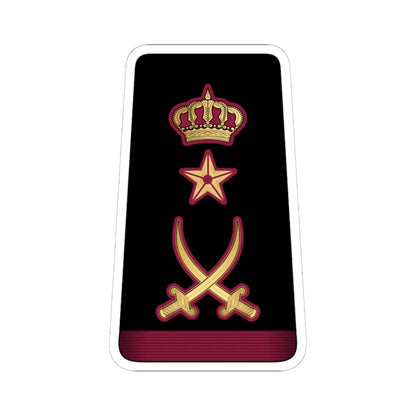 15. QENF LG (Qatar) (Military Rank) STICKER Vinyl Kiss-Cut Decal 6 Inch White - The Sticker Space