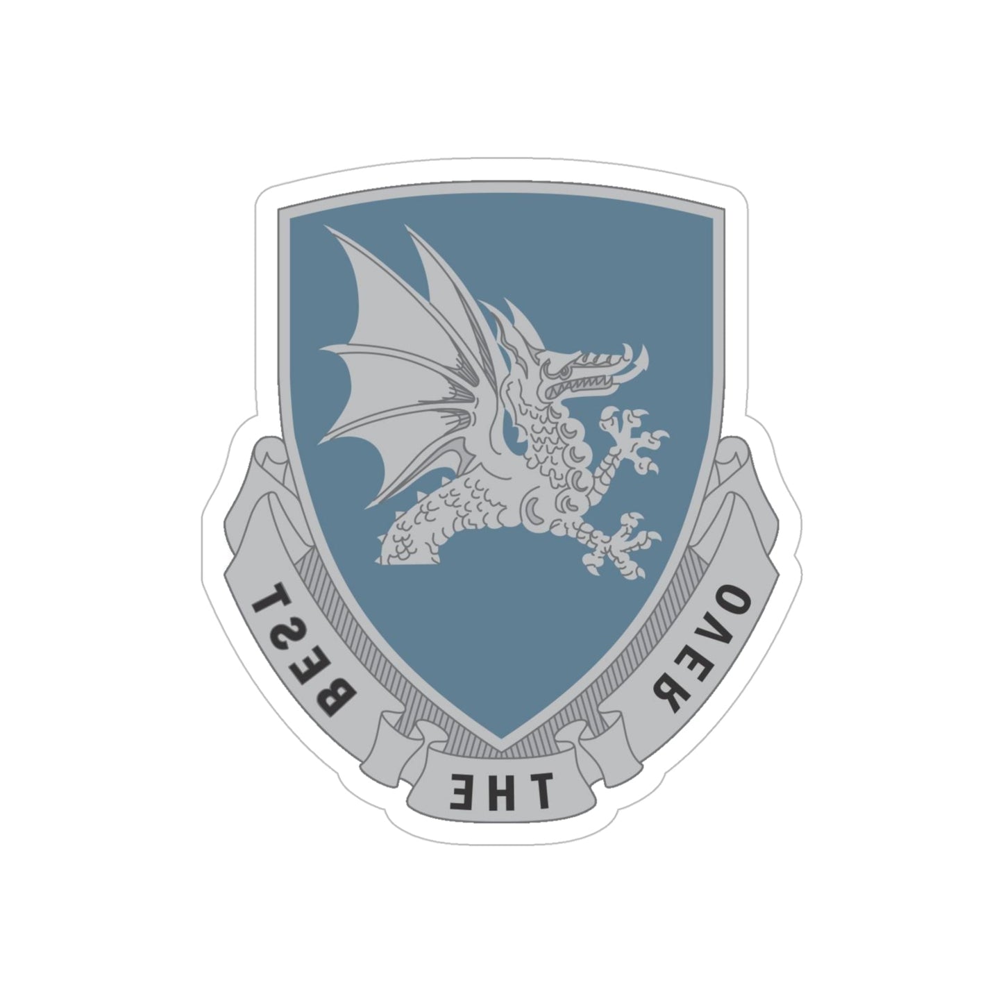 15 Transportation Battalion (U.S. Army) REVERSE PRINT Transparent STICKER-5" × 5"-The Sticker Space