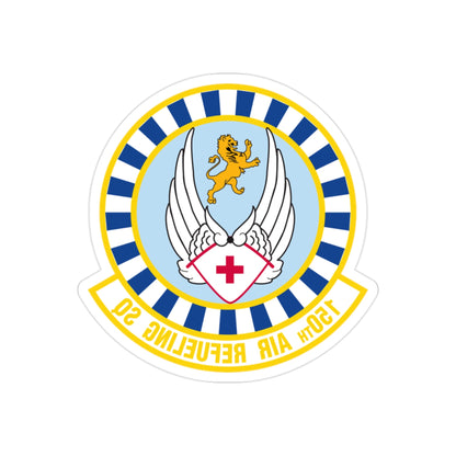 150 Air Refueling Squadron (U.S. Air Force) REVERSE PRINT Transparent STICKER-2" × 2"-The Sticker Space