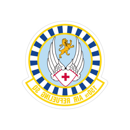 150 Air Refueling Squadron (U.S. Air Force) REVERSE PRINT Transparent STICKER-4" × 4"-The Sticker Space