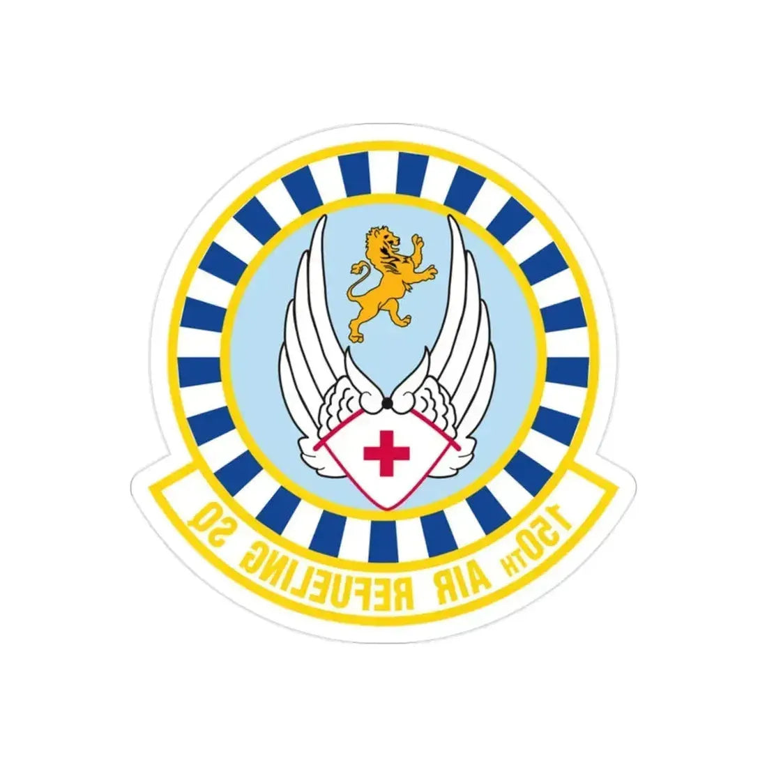 150 Air Refueling Squadron (U.S. Air Force) REVERSE PRINT Transparent Die-Cut STICKER 2 Inch Die-Cut Transparent - The Sticker Space