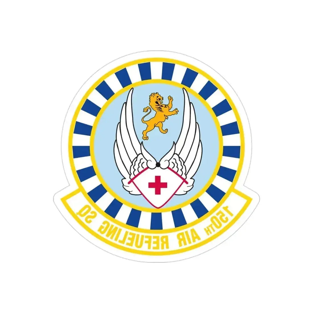 150 Air Refueling Squadron (U.S. Air Force) REVERSE PRINT Transparent Die-Cut STICKER 3 Inch Die-Cut Transparent - The Sticker Space