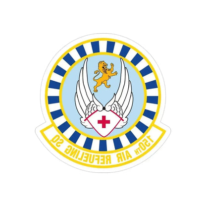 150 Air Refueling Squadron (U.S. Air Force) REVERSE PRINT Transparent Die-Cut STICKER 3 Inch Die-Cut Transparent - The Sticker Space