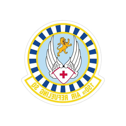 150 Air Refueling Squadron (U.S. Air Force) REVERSE PRINT Transparent Die-Cut STICKER 4 Inch Die-Cut Transparent - The Sticker Space