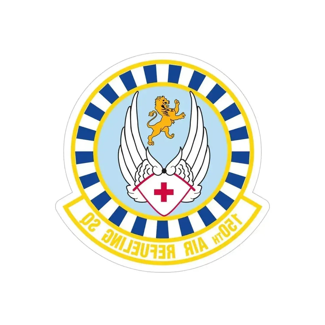 150 Air Refueling Squadron (U.S. Air Force) REVERSE PRINT Transparent Die-Cut STICKER 5 Inch Die-Cut Transparent - The Sticker Space
