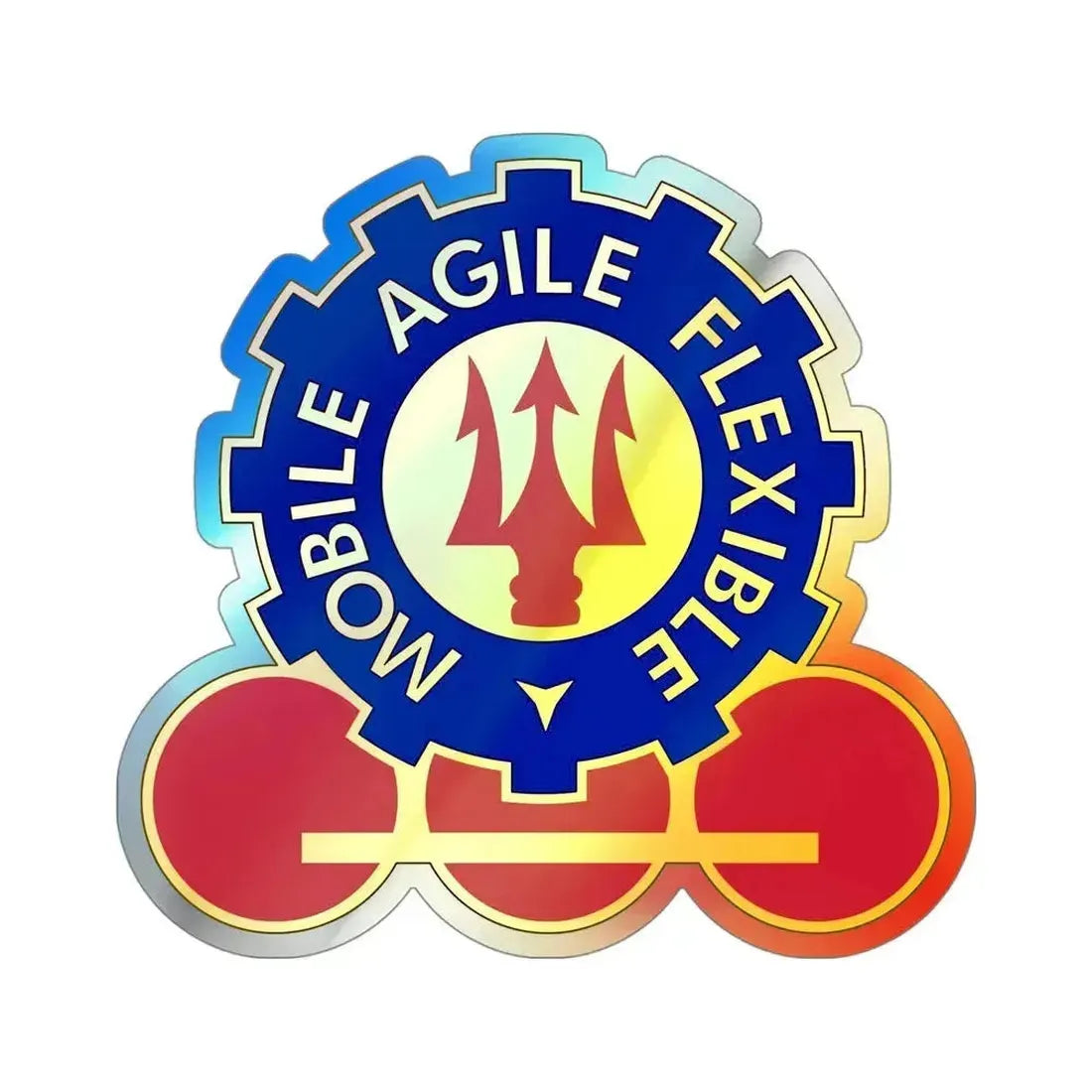 150 Engineer Battalion (U.S. Army) Holographic STICKER Die-Cut Vinyl Decal 4 Inch Holographic - The Sticker Space