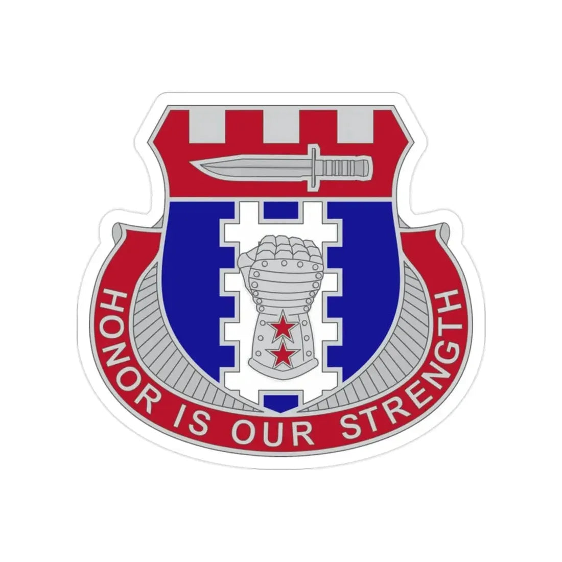 150 Engineer Battalion (U.S. Army) Transparent STICKER Die-Cut Vinyl Decal - The Sticker Space