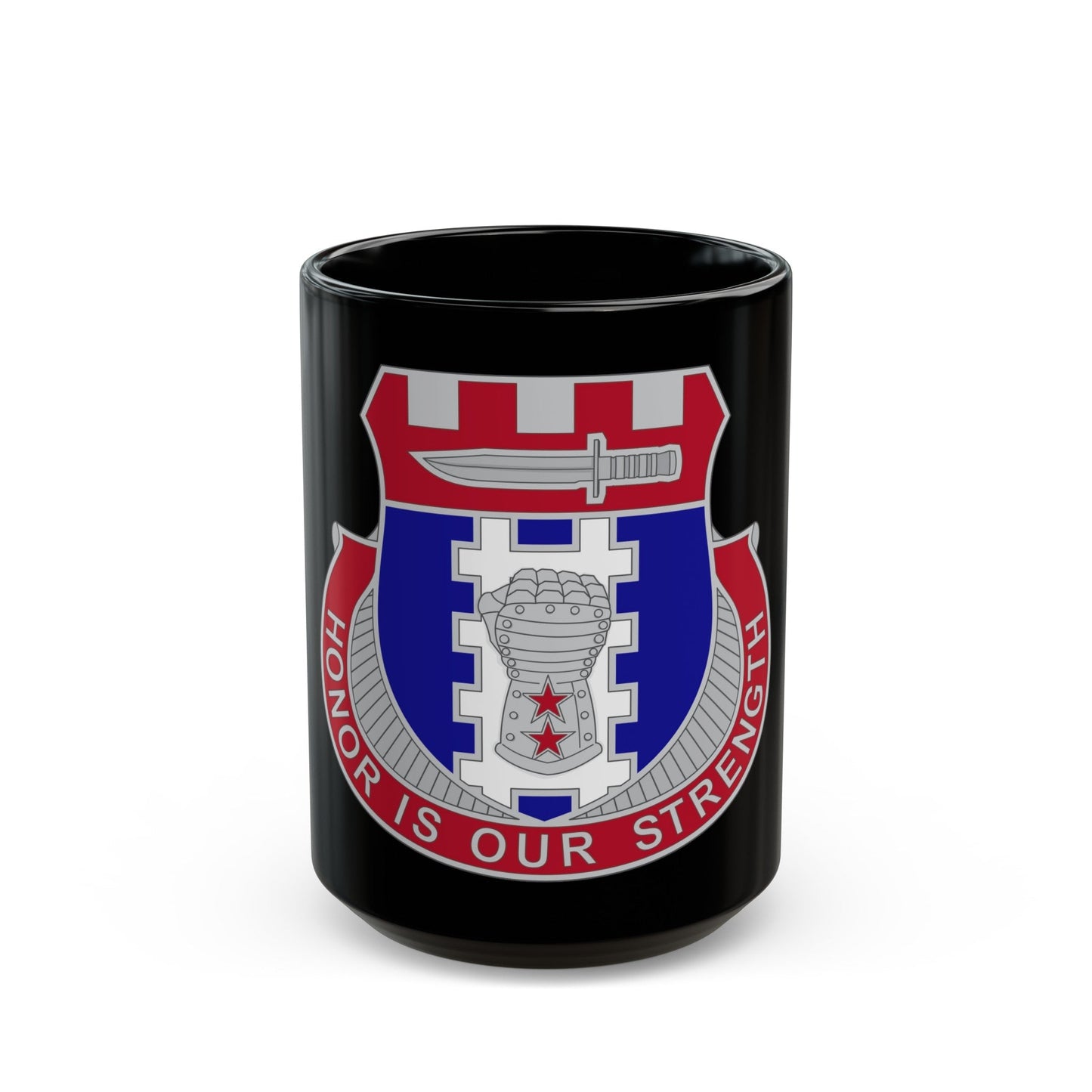 150 Engineer Battalion1 (U.S. Army) Black Coffee Mug-15oz-The Sticker Space