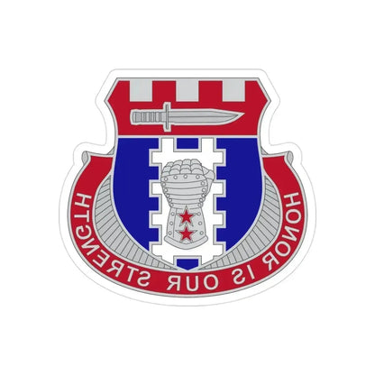 150 Engineer Battalion1 (U.S. Army) REVERSE PRINT Transparent Die-Cut STICKER 3 Inch Die-Cut Transparent - The Sticker Space