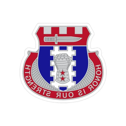 150 Engineer Battalion1 (U.S. Army) REVERSE PRINT Transparent Die-Cut STICKER - The Sticker Space