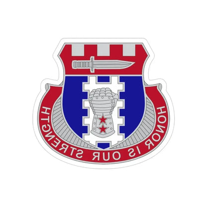 150 Engineer Battalion1 (U.S. Army) REVERSE PRINT Transparent Die-Cut STICKER - The Sticker Space