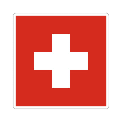 Flag of Switzerland 3-5 (Switzerland) STICKER Vinyl Kiss-Cut Decal