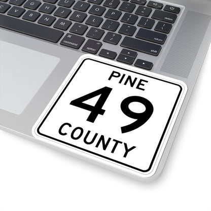 Pine County Route 49 MN (Minnesota) (Road Sign) STICKER Vinyl Kiss-Cut Decal