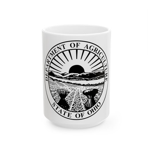 Seal of the Ohio Department of Agriculture - White Coffee Mug-15oz-The Sticker Space
