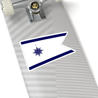 Standard of the Japan Coast Guard Commandant-bordered (Japan) STICKER Vinyl Kiss-Cut Decal