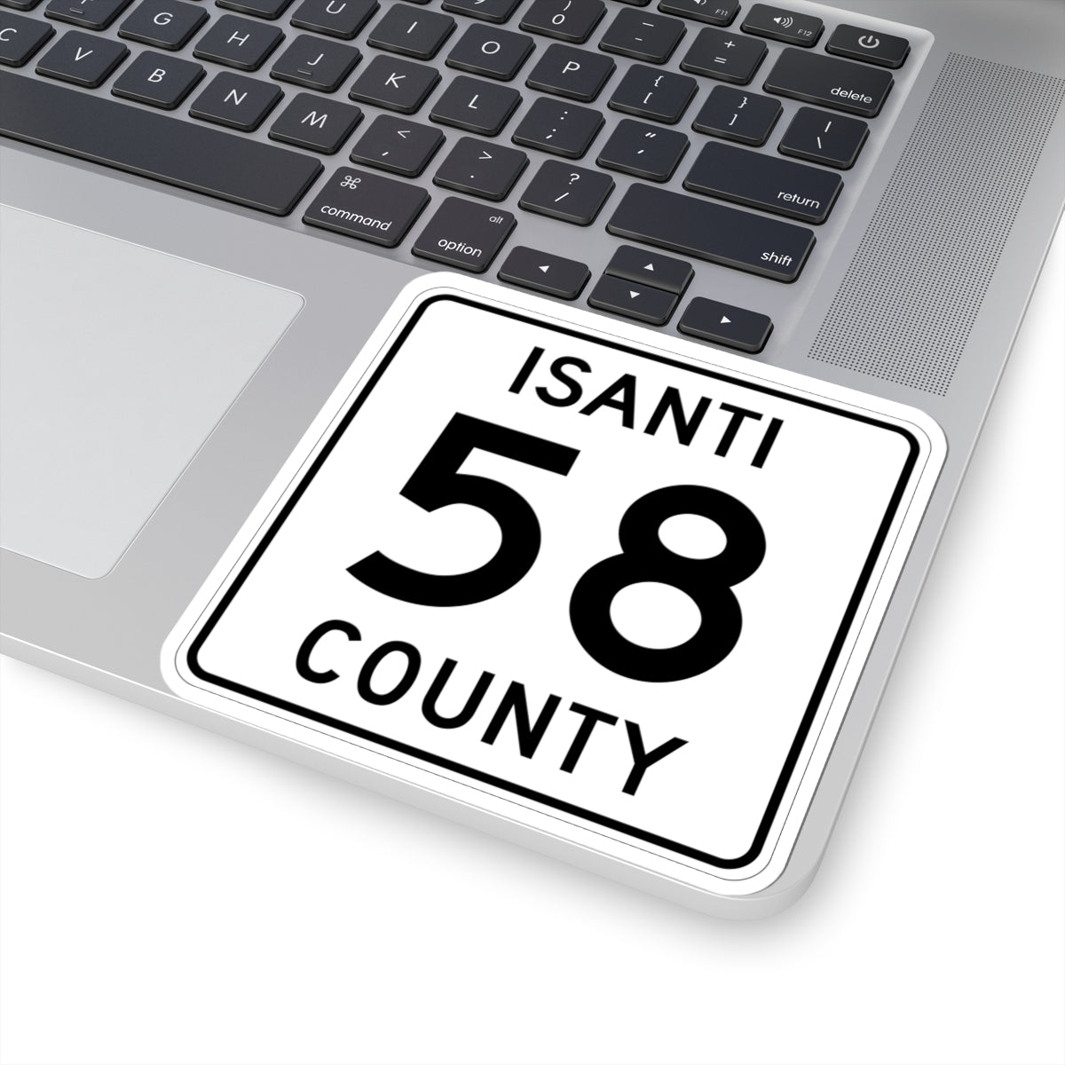 Isanti County 58 MN (Minnesota) (Road Sign) STICKER Vinyl Kiss-Cut Decal
