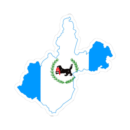 Flag-map of Irkutsk Oblast (Russia) STICKER Vinyl Kiss-Cut Decal