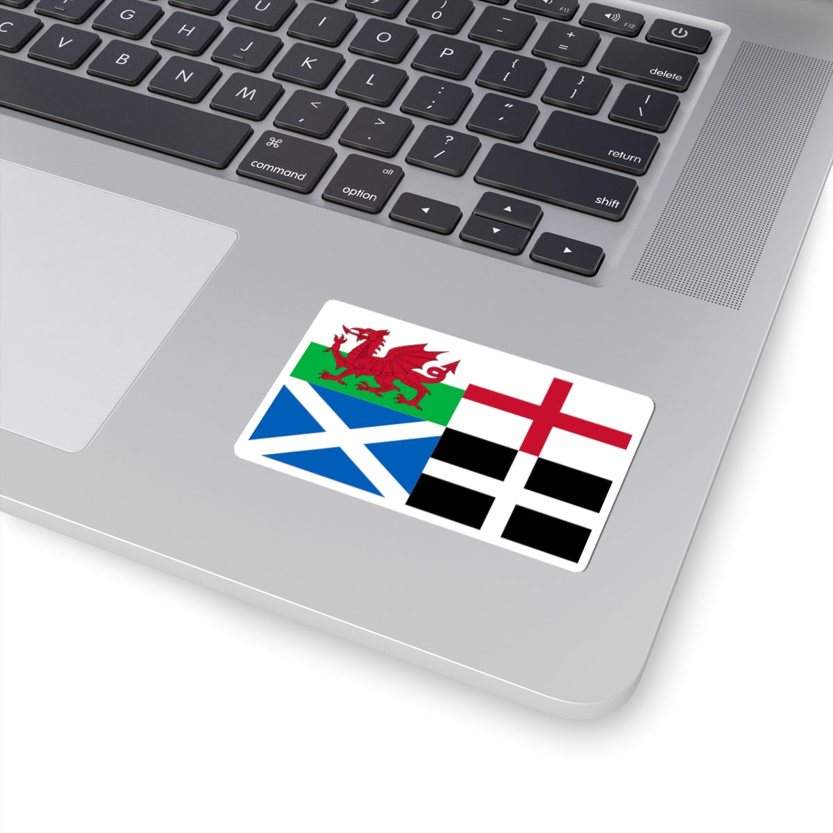 Flags of Wales England Scotland and Cornwall (England) STICKER Vinyl Kiss-Cut Decal