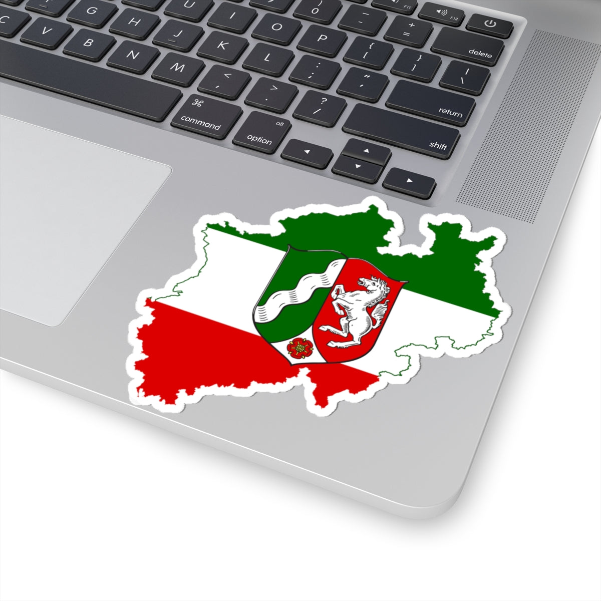 Flag map of North Rhine-Westphalia (Germany) STICKER Vinyl Kiss-Cut Decal