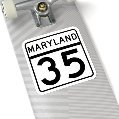 MD Route 35 (Maryland) (Road Sign) STICKER Vinyl Kiss-Cut Decal