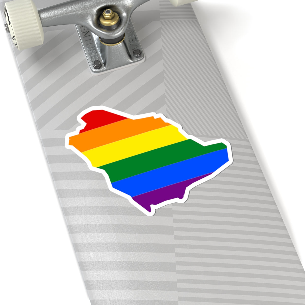 LGBT flag map of Saudi Arabia (Saudi Arabia) STICKER Vinyl Kiss-Cut Decal