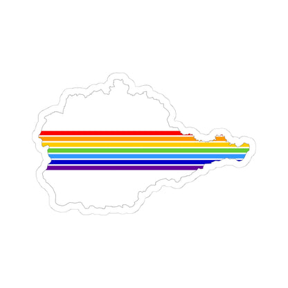 Flag-map of the Jewish Autonomous Oblast (Russia) STICKER Vinyl Kiss-Cut Decal