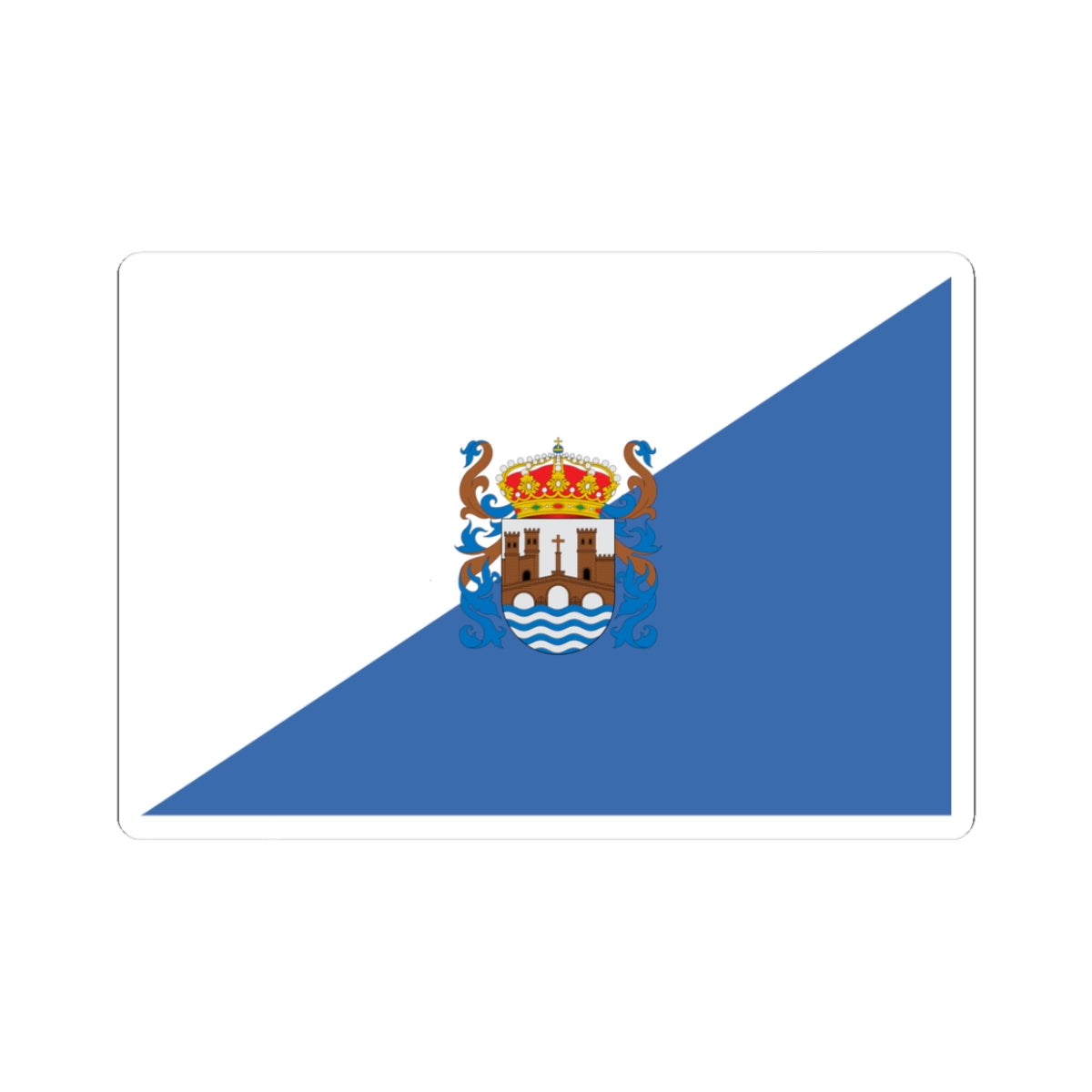 Flag Pontevedra Province (Spain) STICKER Vinyl Kiss-Cut Decal