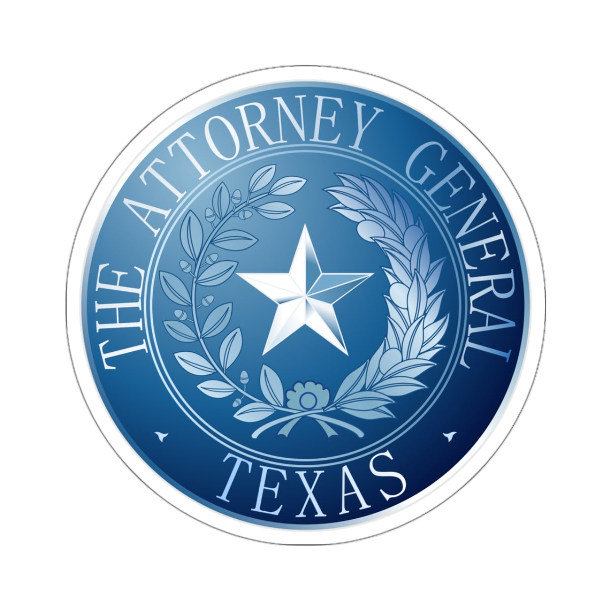 Seal of Texas Attorney General - STICKER Vinyl Kiss-Cut Decal