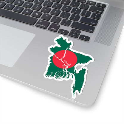 Flag-map of Bangladesh2 (Bangladesh) STICKER Vinyl Kiss-Cut Decal