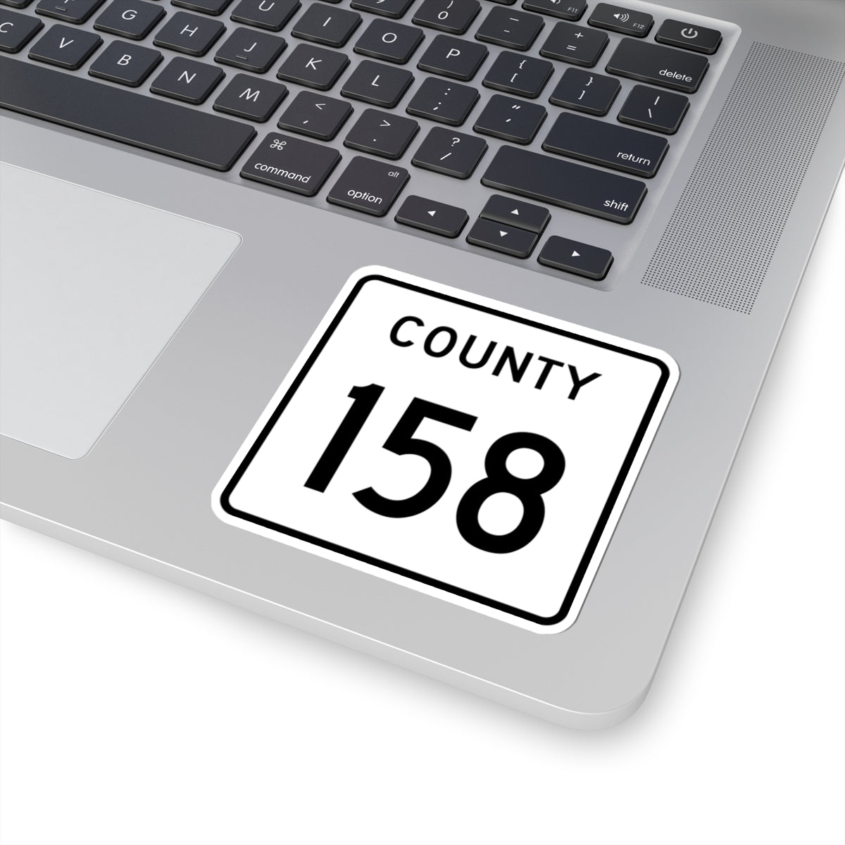 County 158 square (Minnesota) (Road Sign) STICKER Vinyl Kiss-Cut Decal