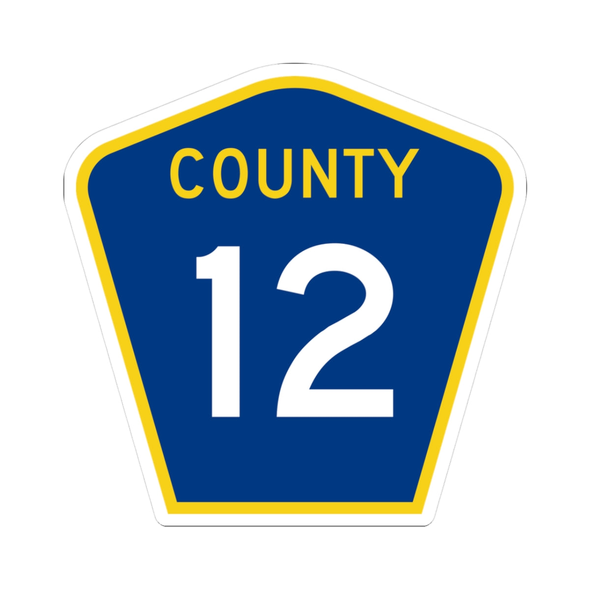 County 12 MN (Minnesota) (Road Sign) STICKER Vinyl Kiss-Cut Decal