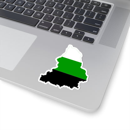 Flag-map of the Ural Republic (Russia) STICKER Vinyl Kiss-Cut Decal