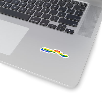 LGBT flag map of The Gambia (Gambia) STICKER Vinyl Kiss-Cut Decal